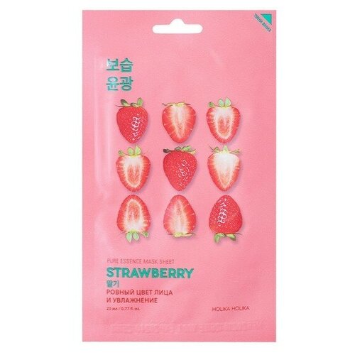 Освежающая тканевая маска Pure Essence Mask Sheet Strawberry, клубника, 23 мл