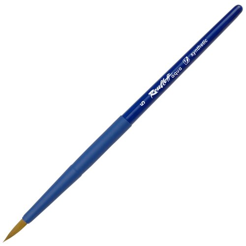 Кисть Roubloff Aqua blue round синтетика, круглая, короткая ручка, №5, 6 шт., блистер, синий кисть roubloff blue round 6 синтетика 6 круглая короткая ручка 6 1 шт синий