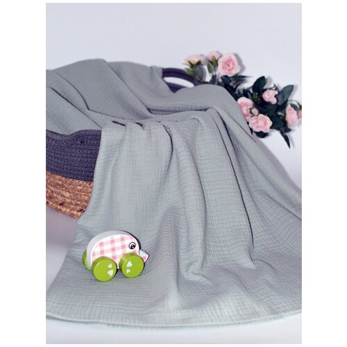 Детская пеленка текстильная муслиновая для малыша 90 на 130см Многоразовая Для новорожденных