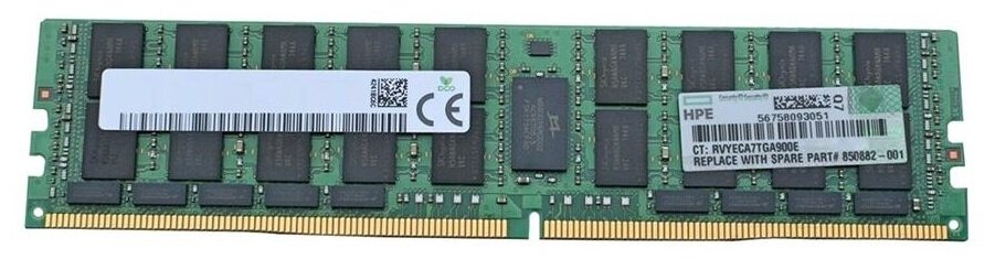 Оперативная память HP 64GB 1x64GB SDRAM LRDIMM 850882-001 7129100₽