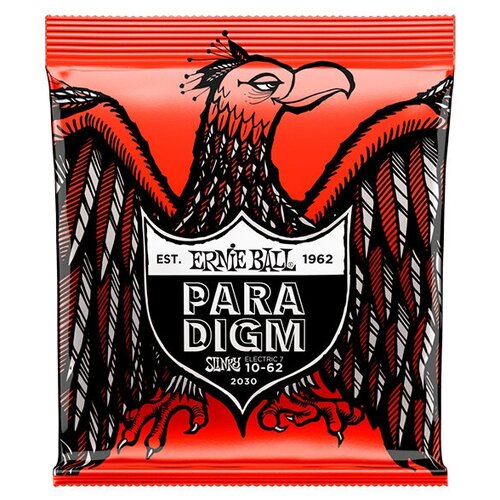 ERNIE BALL 2030 Paradigm Slinky Skinny Top Heavy Bottom 10-62 Струны для 7 струнной электрогитары