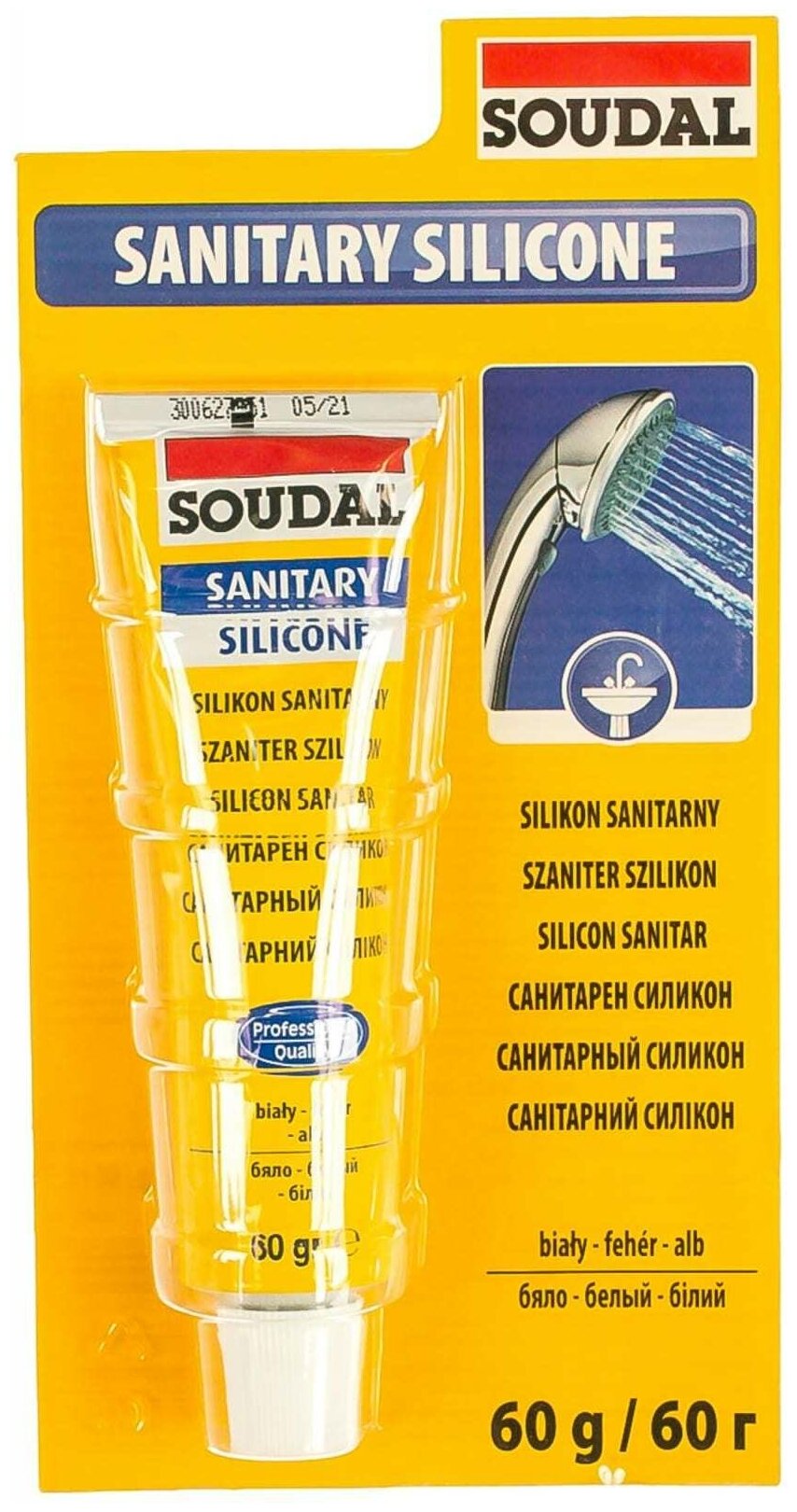 Санитарный силикон SOUDAL белый 120033