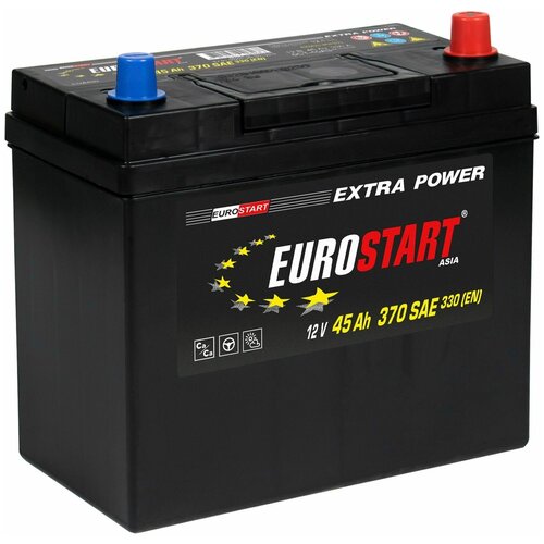 Аккумулятор автомобильный EUROSTART Extra Power Asia (без борта) 45 Ah 330 A прямая полярность 237x127x225