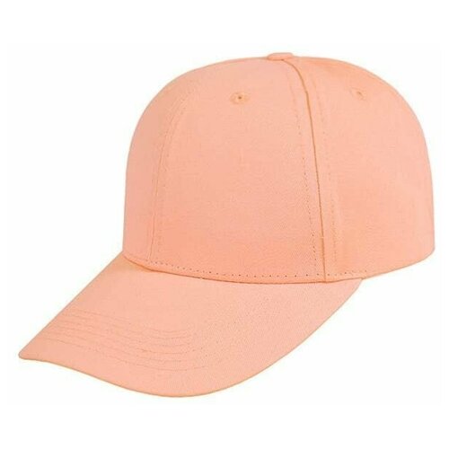 фото Бейсболка классическая / your number / 15127 простая хлопковая бейсболка / персиковый / (one size)