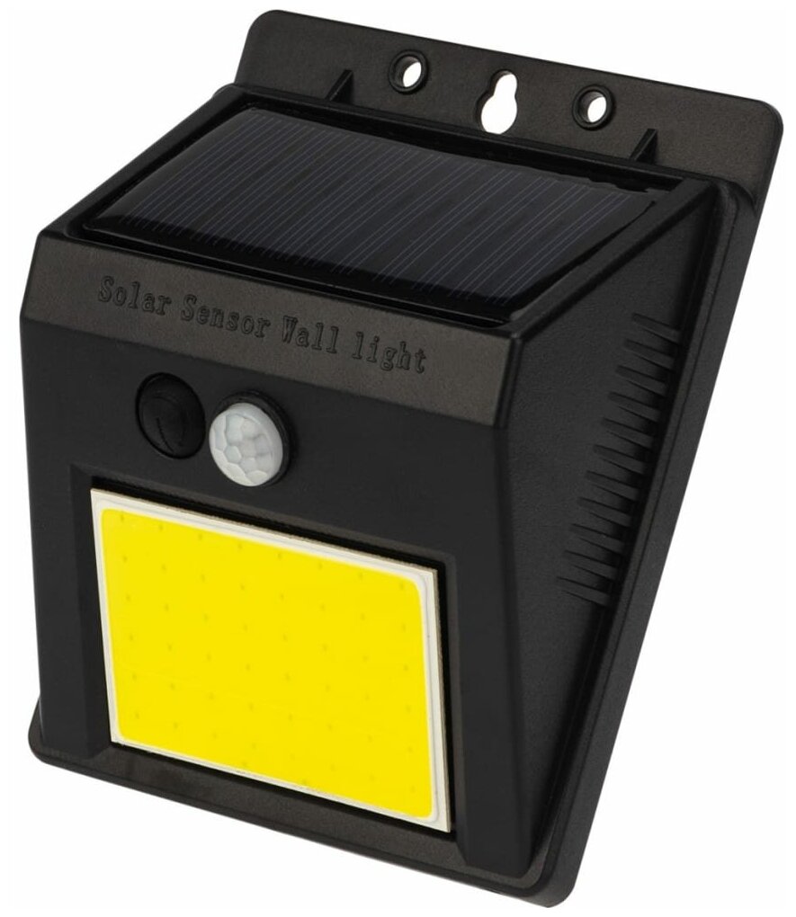 Светильник прожектор NEW AGE на солнечной батарее датчик движения плюс датчик освещенности кнопка вкл/выкл герметичная фасадная LED COB монтаж на с 1шт