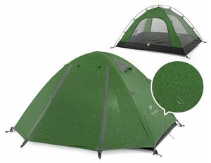 Палатка Naturehike P-Series NH18Z044-P 210T65D четырехместная, темно-зеленая