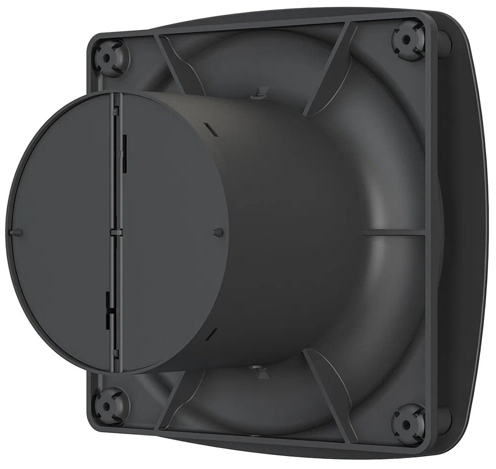 Вентилятор вытяжной осевой DICITI RIO 5C Matt black, с обратным клапаном, с двигателем на шарикоподшипниках, D 125 мм, черный матовый - фотография № 3