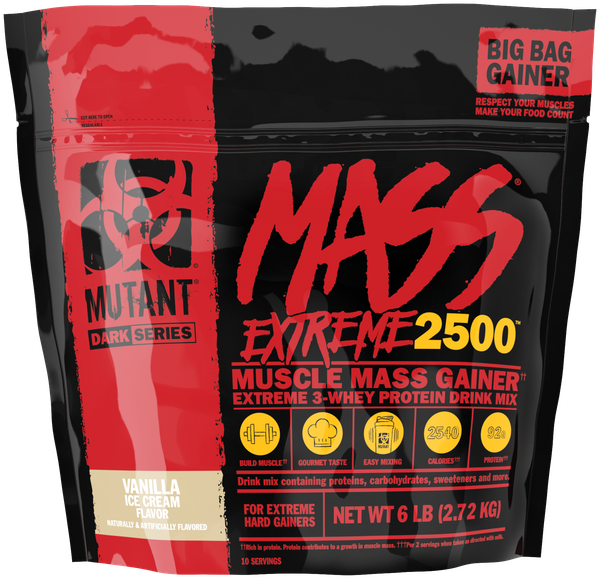 Гейнеры для спортсменов Mutant Mass XXXTREME 2500 Vanilla Ice Cream 6 lbs