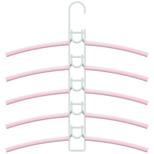 Вешалки плечики №1 розовая резинка (белый) / Абсолют Уют