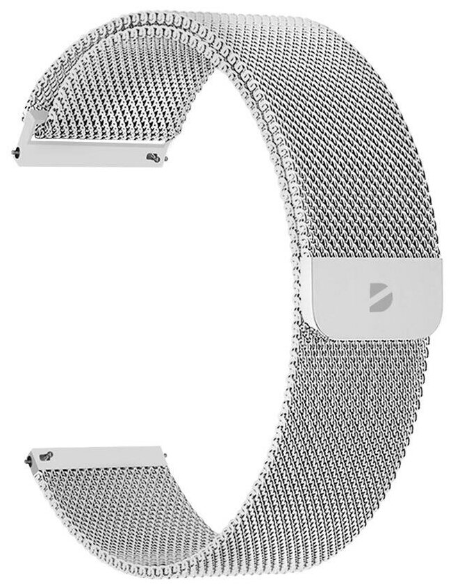 Deppa Ремешок Band Mesh универсальный, 22 mm, нержавеющая сталь, серебристый.