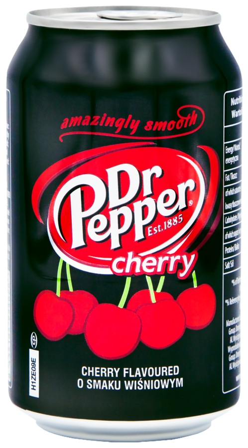 Газированный напиток Dr.Pepper Cherry / Др.Пеппер Вишня 330 мл. (Польша) - фотография № 3