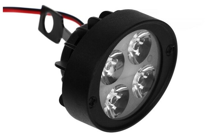 --- Фара cветодиодная для мототехники, 4 LED, IP67, 12 Вт, направленный свет