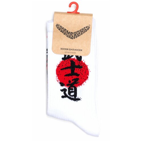 Носки BOOOMERANGS, размер 34-39, серый, белый, красный носки booomerangs размер 34 39 белый красный