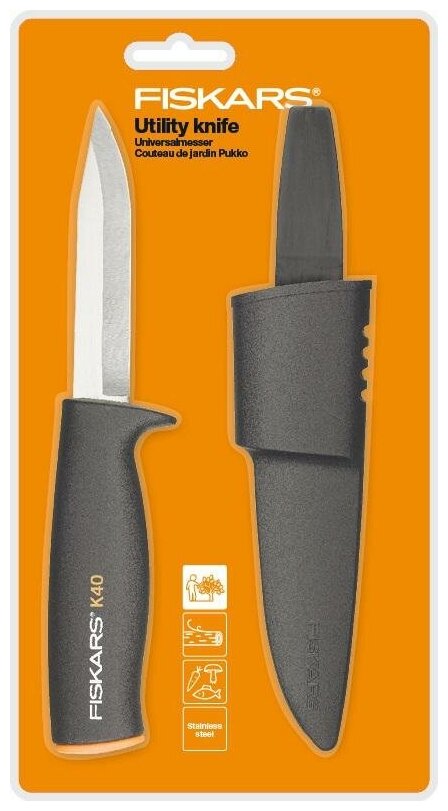 Нож универсальный Fiskars Solid K40 100мм, 1001622 - фотография № 2