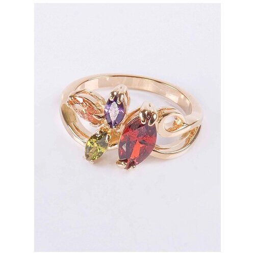 Кольцо помолвочное Lotus Jewelry, фианит, размер 17, мультиколор кольцо lotus jewelry фианит размер 17 мультиколор