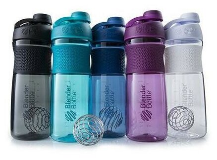 Бутылка-шейкер для воды спортивная BlenderBottle Sportmixer Twist Tritan с завинчивающейся крышкой, 828мл, неви