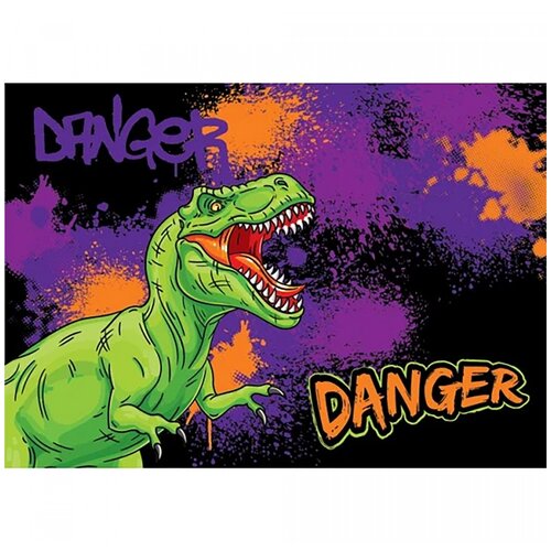 Настольное покрытие КОКОС Danger Dino, 214196, 35 х 50 разноцветный