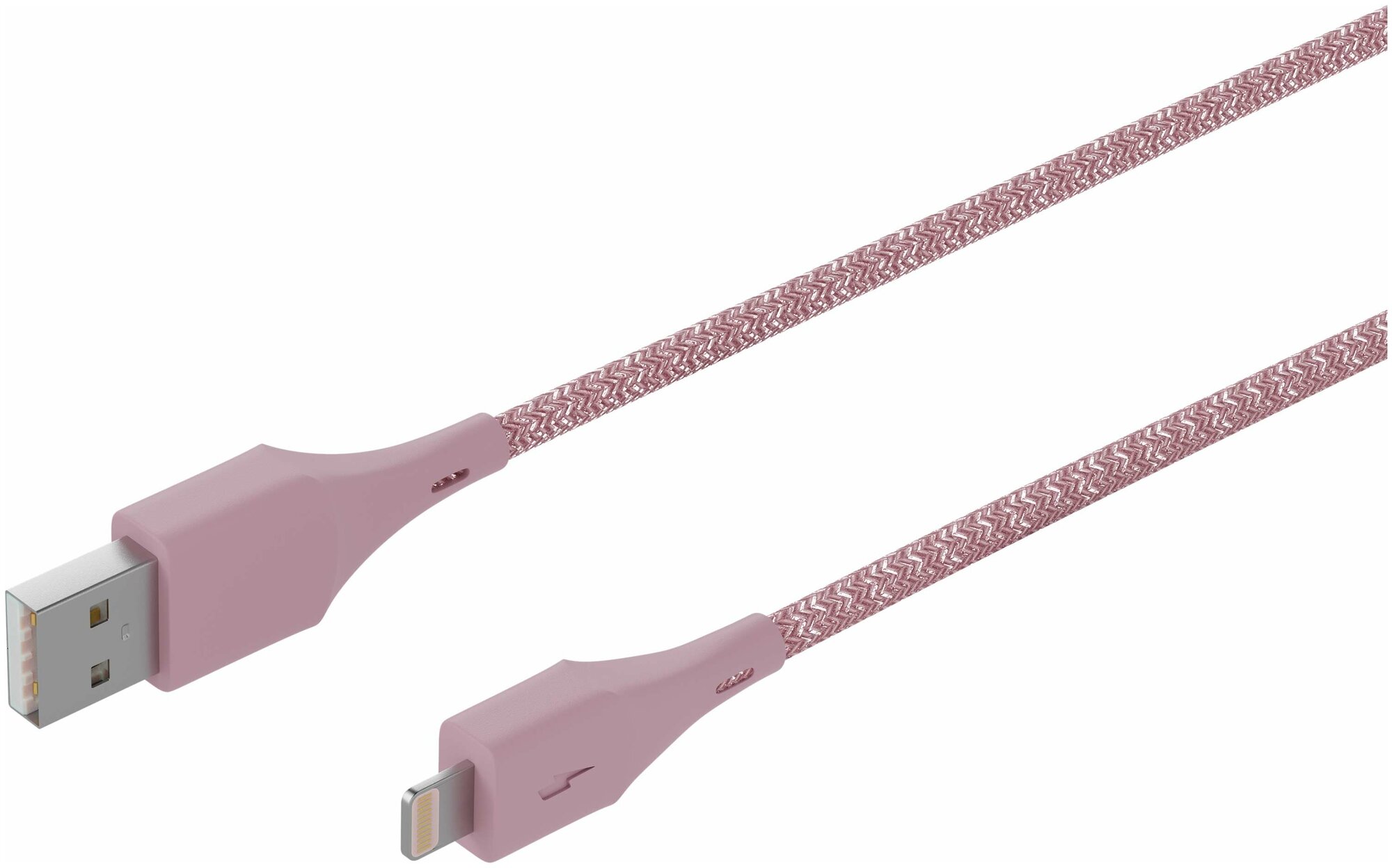 Дата-кабель moonfish MF-CAL-003 (USB-A - Lightning, тканевое плетение, цвет персиковый)