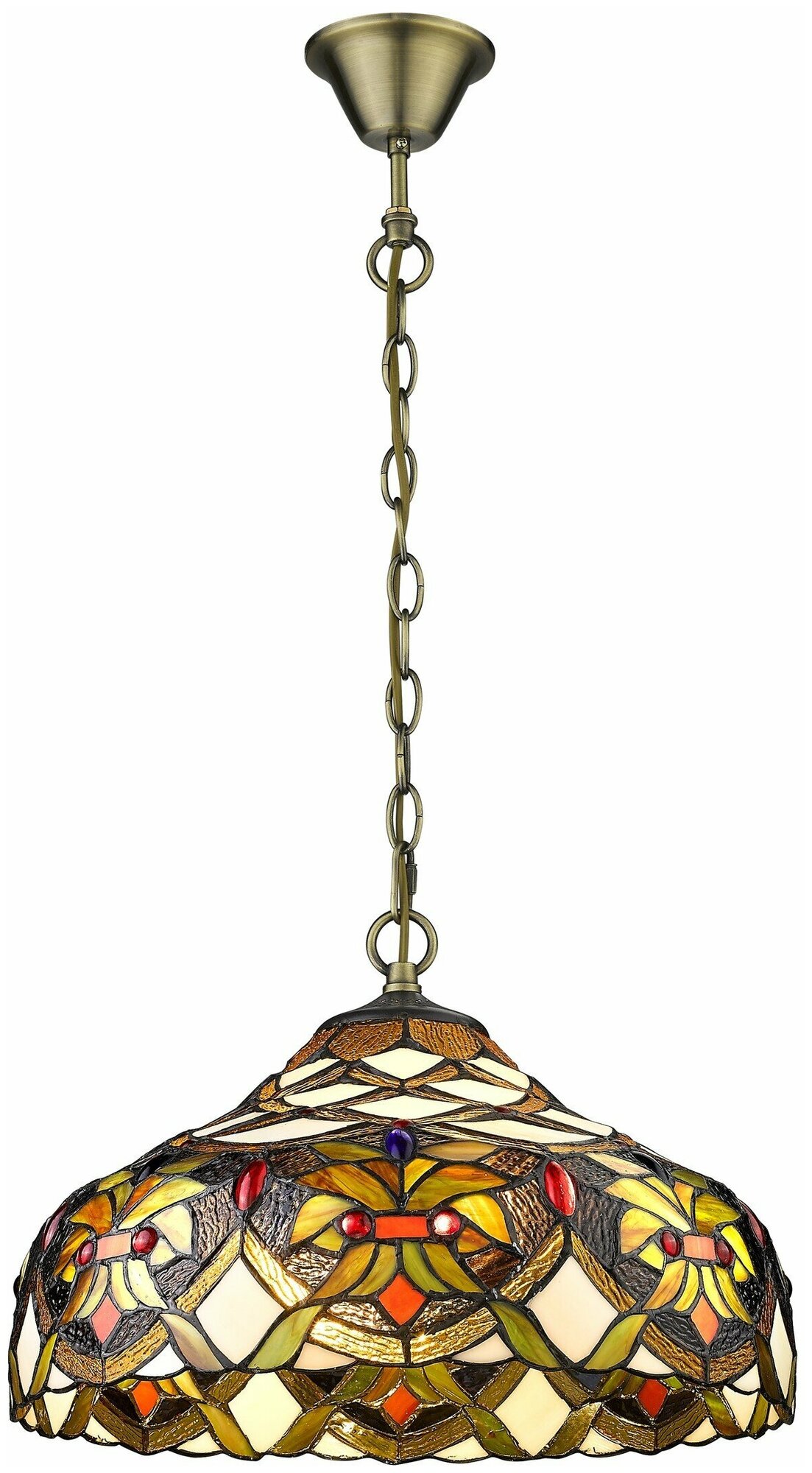 фото Люстра подвесная Tiffany Velante 831-806-02 E27 2*60 Вт бронза