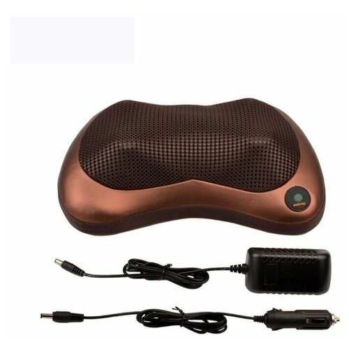 Массажная подушка с ИК-подогревом для шеи и спины URM массажер для тела Massage Pillow 8 роликов 8028 1036₽