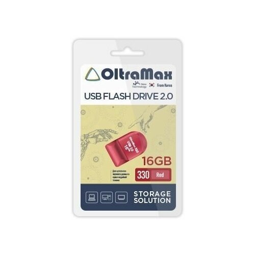 USB флэш-накопитель OLTRAMAX OM-16GB-330-Red флэш диск usb perfeo 16gb m04 red pf m04r016