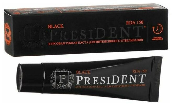 Зубная паста President Black 50мл Премьер-продукт - фото №19