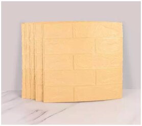 20 штук Мягкие Самоклеящиеся 3D панели ПВХ 35*38 см/ Панели для стен/ Декоративные панели/ Интерьер, дизайн стен/ Песочный кирпич