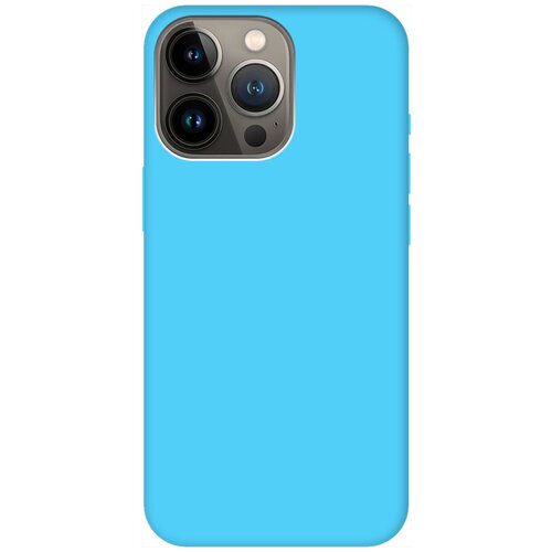 Силиконовый чехол на Apple iPhone 14 Pro / Эпл Айфон 14 Про Soft Touch голубой силиконовый чехол на apple iphone 14 pro эпл айфон 14 про с рисунком rain soft touch мятный