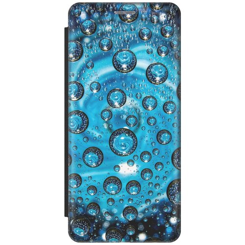 Чехол-книжка Голубые капли на Samsung Galaxy J1 (2016) / Самсунг Джей 1 2016 черный чехол книжка капли на стекле на samsung galaxy j1 2016 самсунг джей 1 2016 золотой