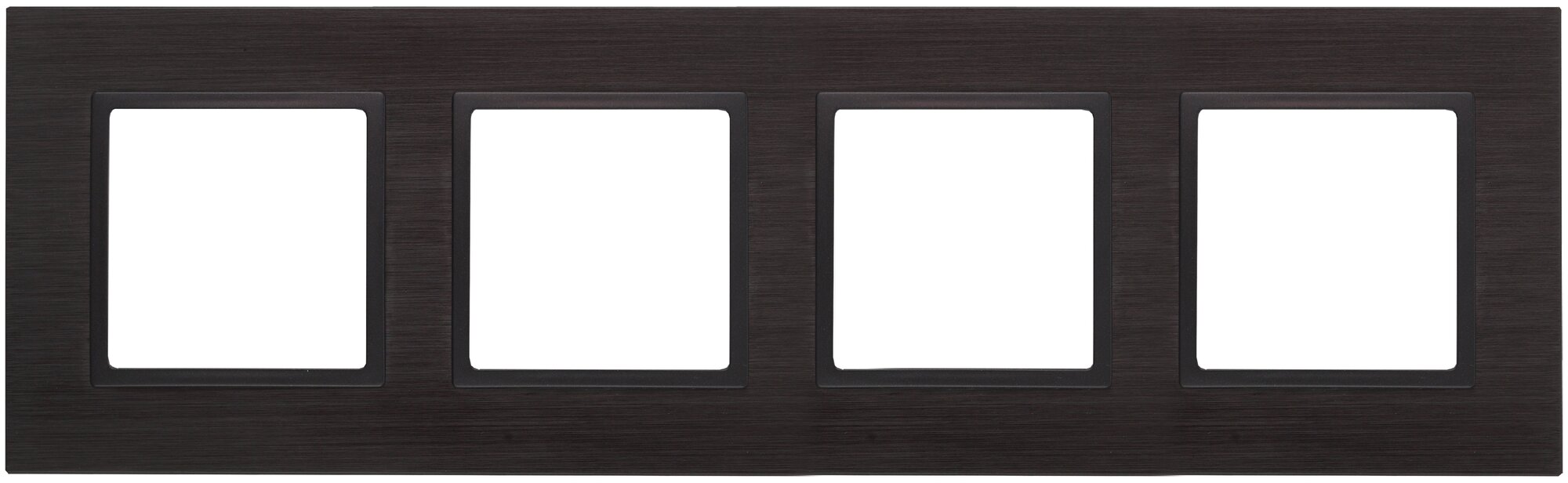 Рамка на 4 поста металл ЭРА 14-5204-05 Elegance, чёрный+антр арт. Б0034561 (1 шт.)