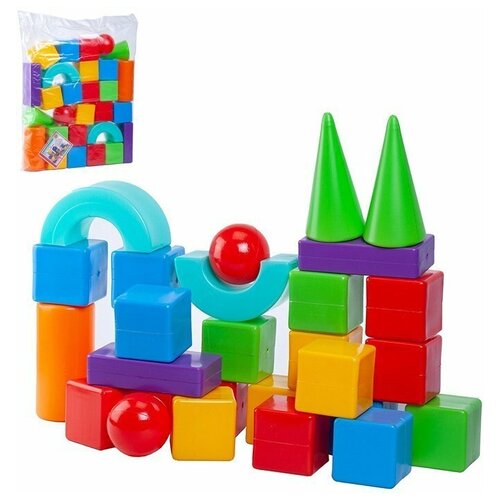 Конструктор Строитель 28 дет. 5004 /Юг-пласт/