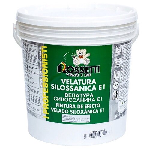 Декоративное покрытие Rossetti Velatura Silossanica E1, белый, 1 л декоративное покрытие san marco perlaceo белый 1 л