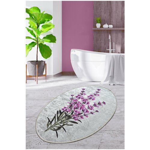 Коврик для ванной или туалета безворсовый овальный 60x90 см CHILAI HOME Турция, 8682125946627