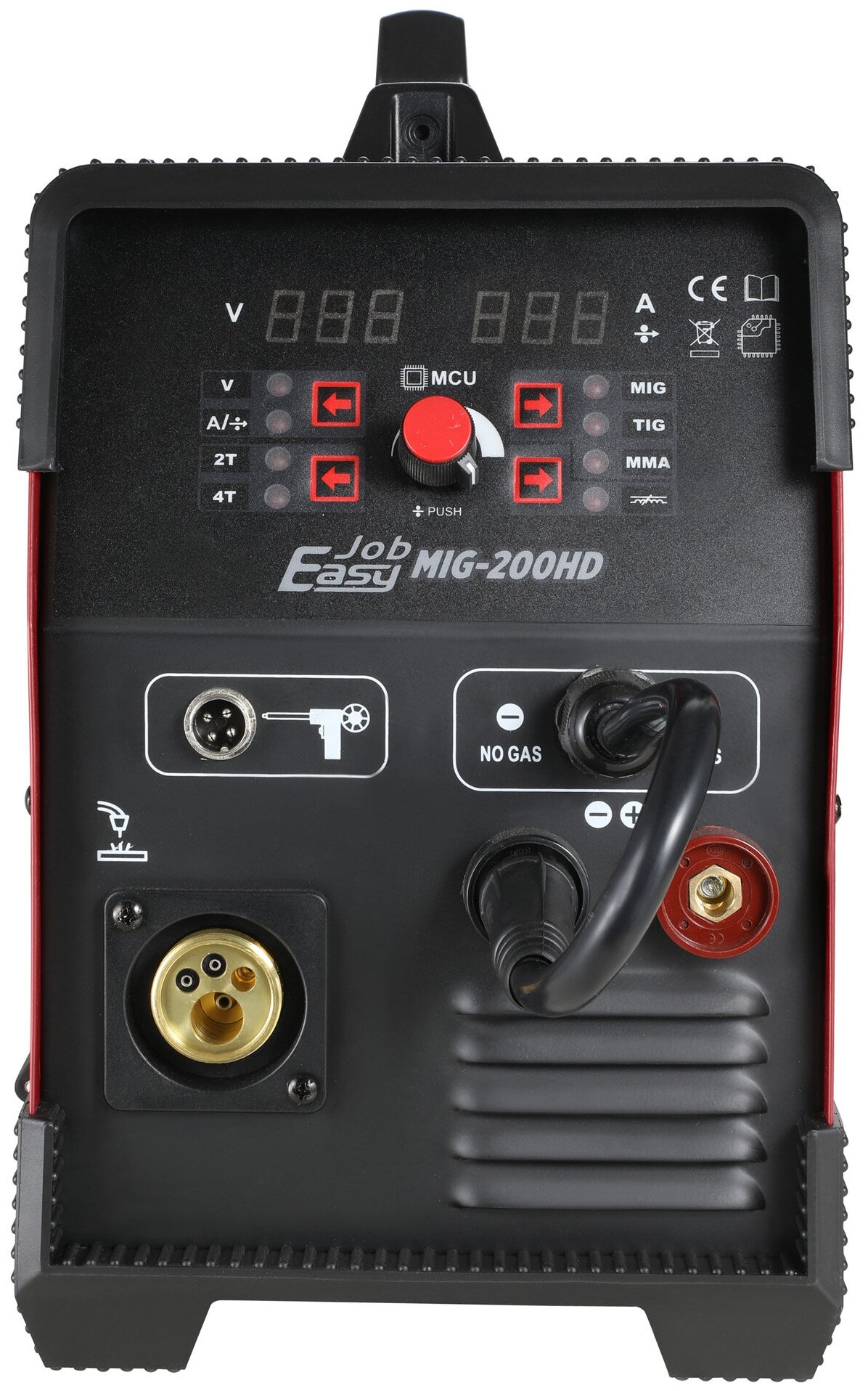 GK Electric MIG 200HD EasyJob Сварочный полуавтомат (220В 20-200A синергия IGBT регулировка индуктивности 2T4T арт. 46166)