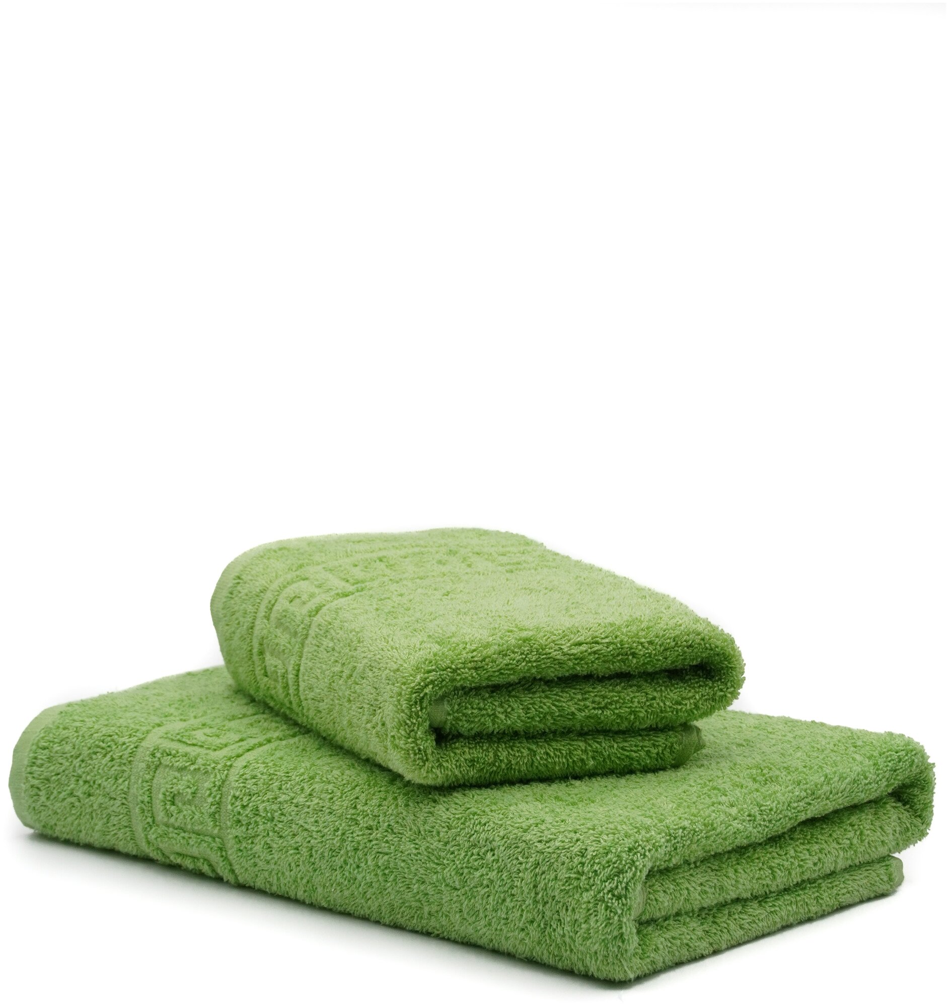 Набор полотенец 2шт DreamTEX яркий зеленый - фотография № 1