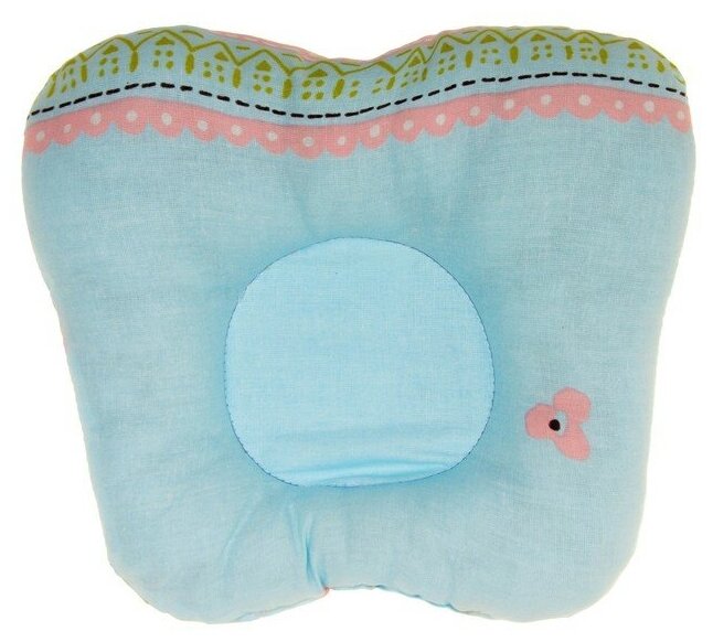 фото Подушка анатомическая бабочка, цвет микс, поплин/аэрофайбер, 130г/м, хлопок 100%