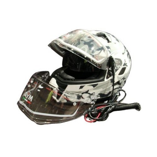 AiM Шлем JK906 снегоходный с эл. подогревом Camouflage glossy S