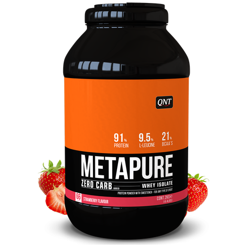 qnt metapure zero carb 480g belgian chocolate изолят сывороточного протеинаметапьюр зеро карб 480гр бельгийский шоколад Протеин QNT Metapure Zero Carb, 2000 гр., клубника