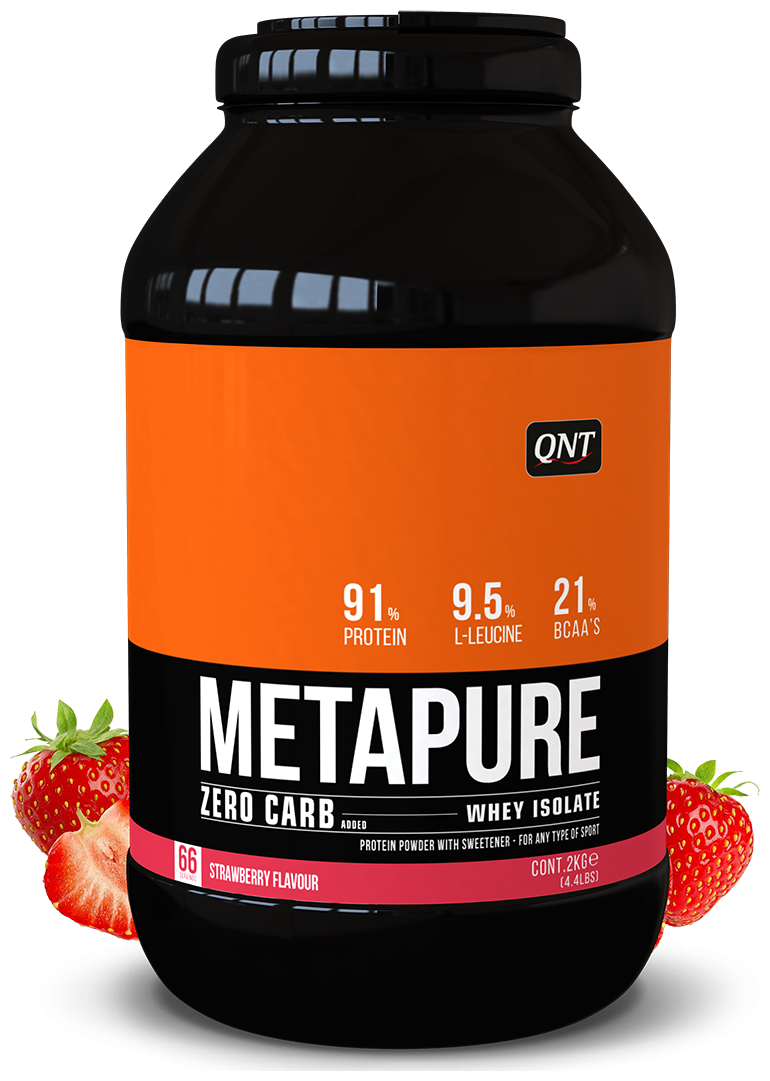 Изолят протеина QNT METAPURE ZERO CARB 2000 г, Клубника