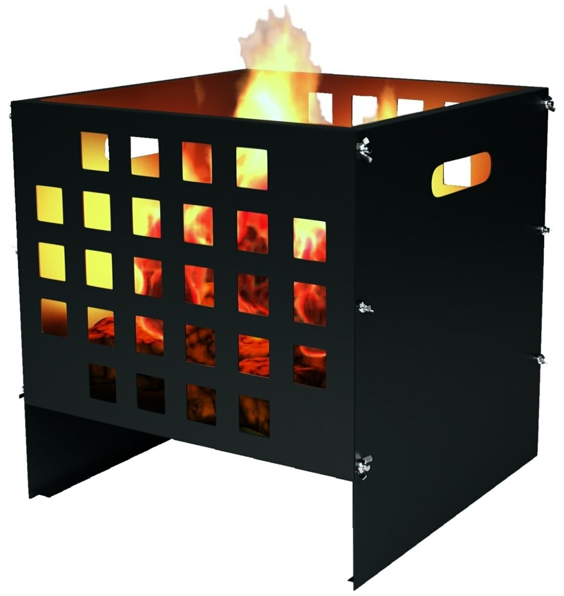 Очаг для костра Firewood Cube 40x40 см, сталь - фотография № 2