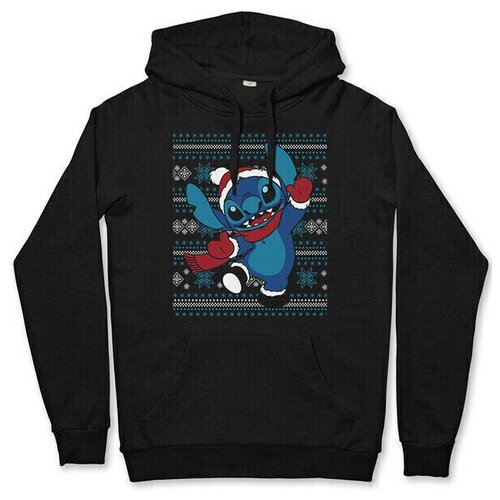 фото Худи dreamshirts с принтом новогодний стич мужской черный 50 dream shirts