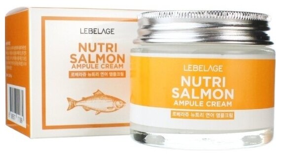 Крем для лица Lebelage Nutri Salmon Ампульный с маслом лосося 70мл Mido Cosmetics - фото №7