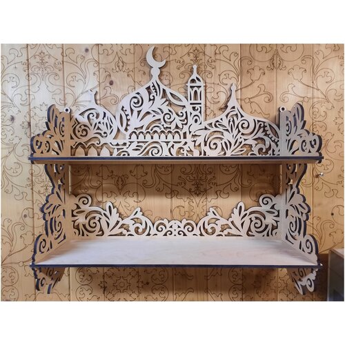 Полка резная деревянная 