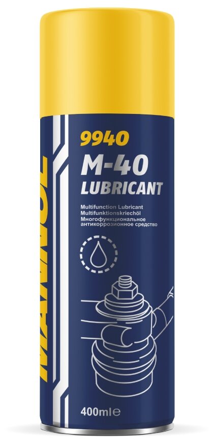 9940 MANNOL M-40 LUBRICANT 400 мл. Антикоррозийное очищающее средство (аэрозоль)