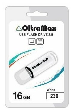 Флешка OltraMax 230 16GB White