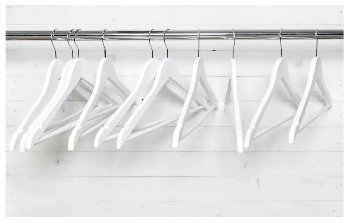 Вешалки для одежды,8 шт.,44 см,выдержат тяжелые вещи,цвет белый,натуральный массив дерева,износостойкие - фотография № 14
