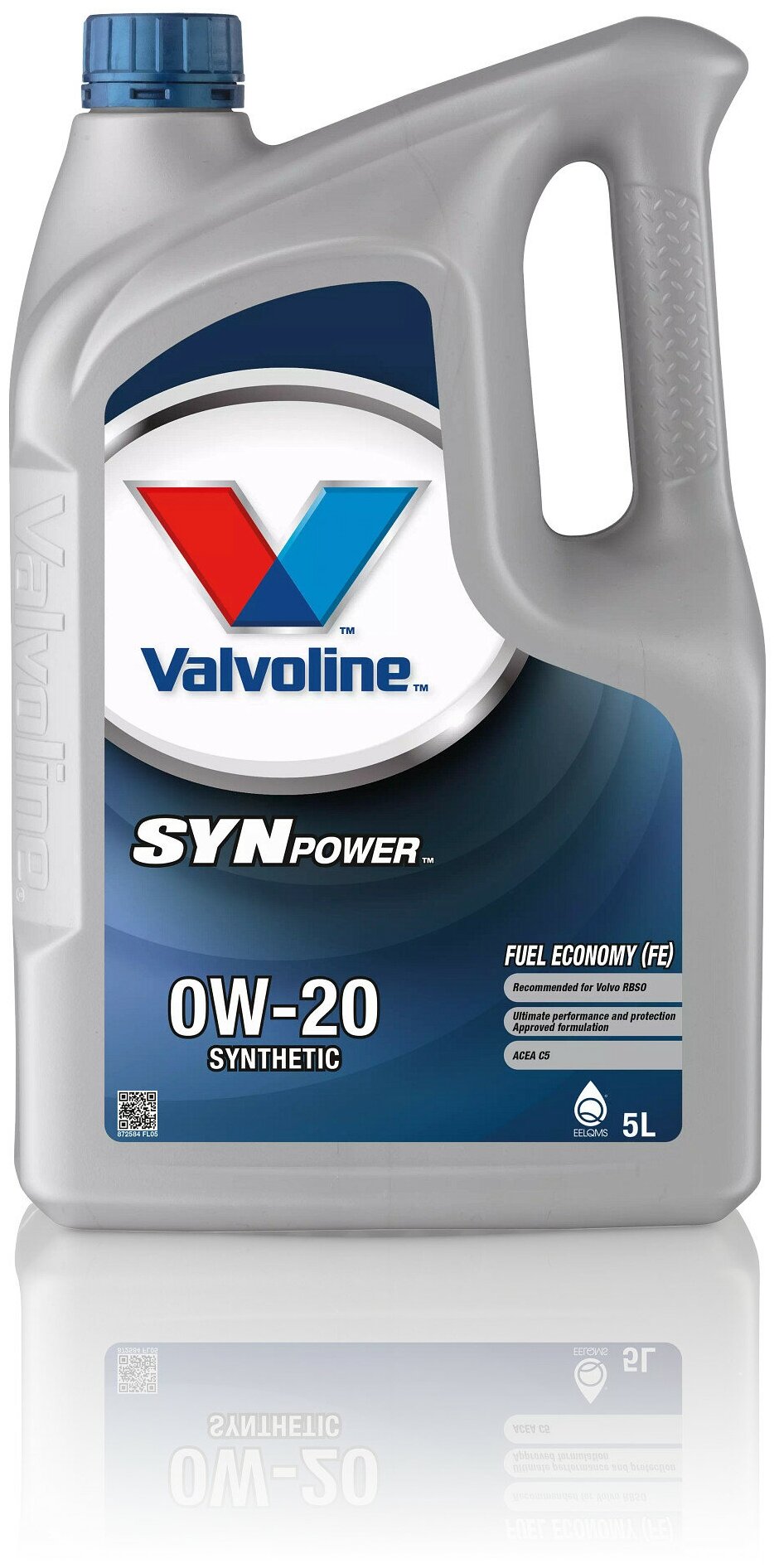 Синтетическое моторное масло VALVOLINE SynPower FE 0W-20, 5 л