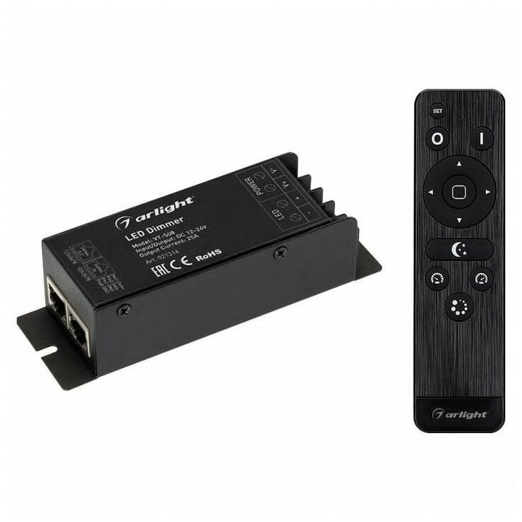 Диммер VT-S08-1x25A (12-24V ПДУ Стик 12кн RF)