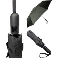 Мини-зонт Monsoon, автомат, купол 100 см., 9 спиц, система «антиветер», черный