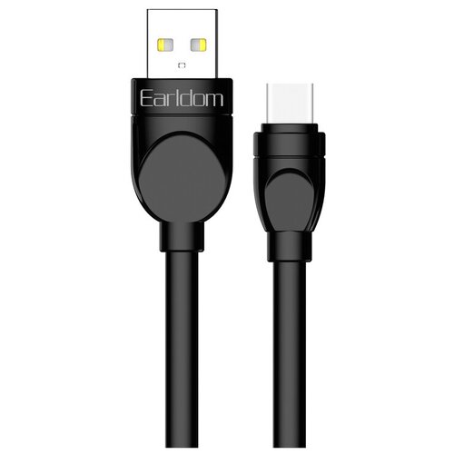 USB кабель Earldom EC-108C Type-C, 2.4A, 1м, TPE (черный)